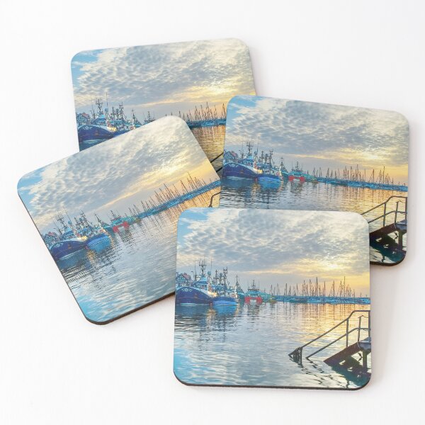 Item preview, Scarborough Harbour Sunset in Watercolour  designed and sold by Alisonchambers2.