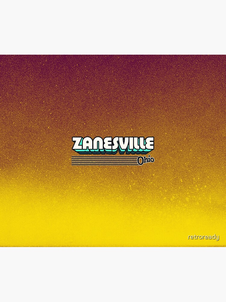 "Zanesville, Ohio Retro Stripes" Poster by retroready Redbubble