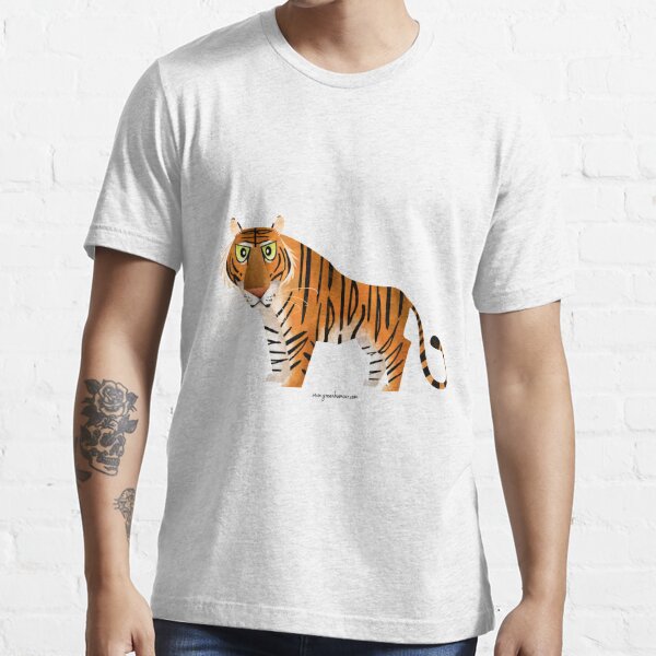 Wellcoda Tiger Animal Wild Cat Mens T-shirt, Noble Graphic Design Printed  Tee