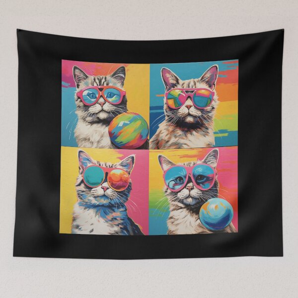 Item preview,   Colorful cute cat designed and sold by SameeraDammeyer.
