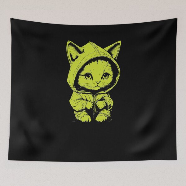 Item preview, Cute Kitten With Hoodie - Yellow 1 designed and sold by Soulemotion.