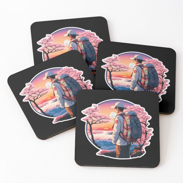 Item preview, Sunset Sakura Boy and Mount Fuji - Travel Souvenir designed and sold by Ridiculam Toga.