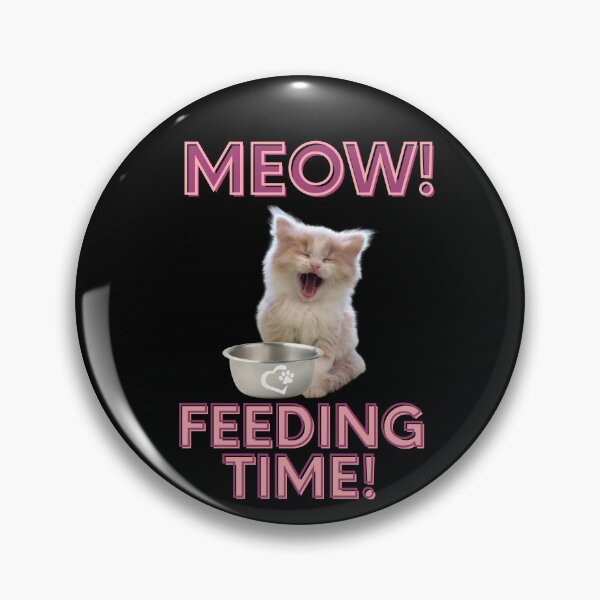 Item preview, meow! Feeding Time! designed and sold by CuteCatsCoffee.