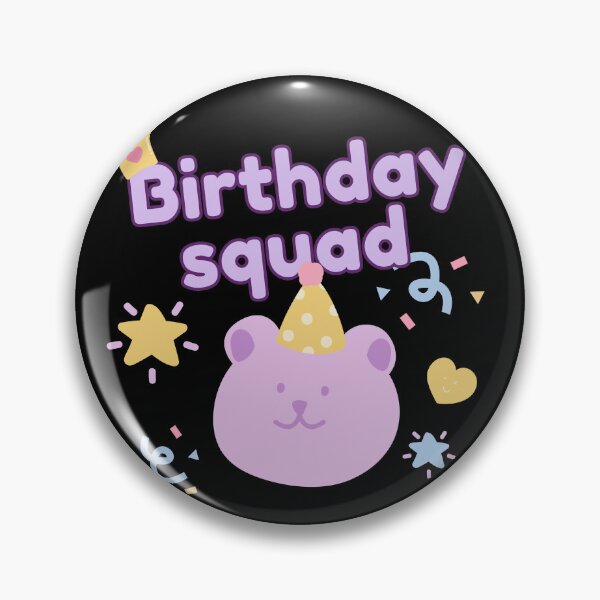 Item preview,  Birthday squad Girl party - cute kawaii pastel purple teddy bear designed and sold by TNwandesignart.