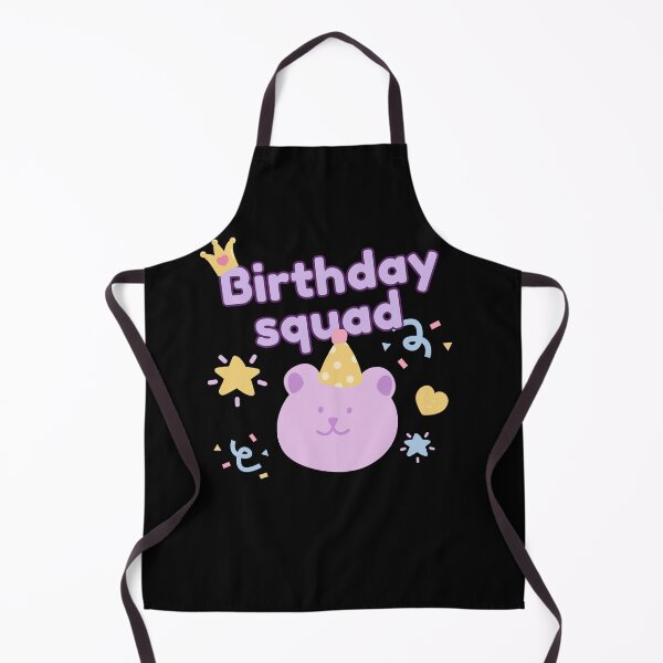 Item preview,  Birthday squad Girl party - cute kawaii pastel purple teddy bear designed and sold by TNwandesignart.