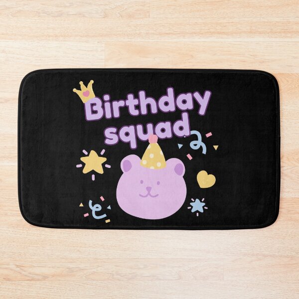 Item preview,  Birthday squad Girl party - cute kawaii pastel purple teddy bear designed and sold by TNwandesignart.