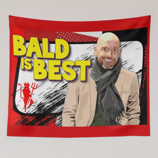 Item preview, Erik Ten Hag Man Utd Bald Is Best Comic Illustration designed and sold by VibesAndVision.