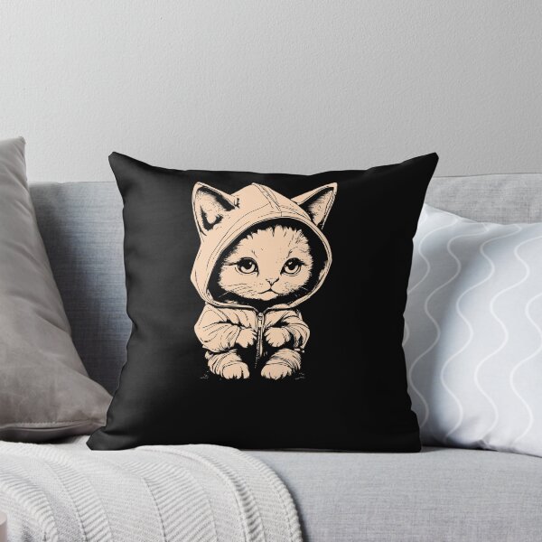 Item preview, Cute Kitten With Hoodie - Peach designed and sold by Soulemotion.