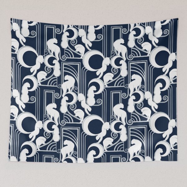 Item preview, Deco Gatsby Panthers // navy and silver designed and sold by SelmaCardoso.