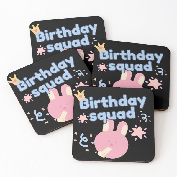 Item preview, Birthday squad Girl party - cute kawaii pink rabbit  designed and sold by TNwandesignart.