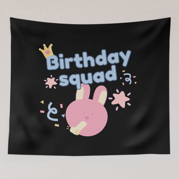 Item preview, Birthday squad Girl party - cute kawaii pink rabbit  designed and sold by TNwandesignart.