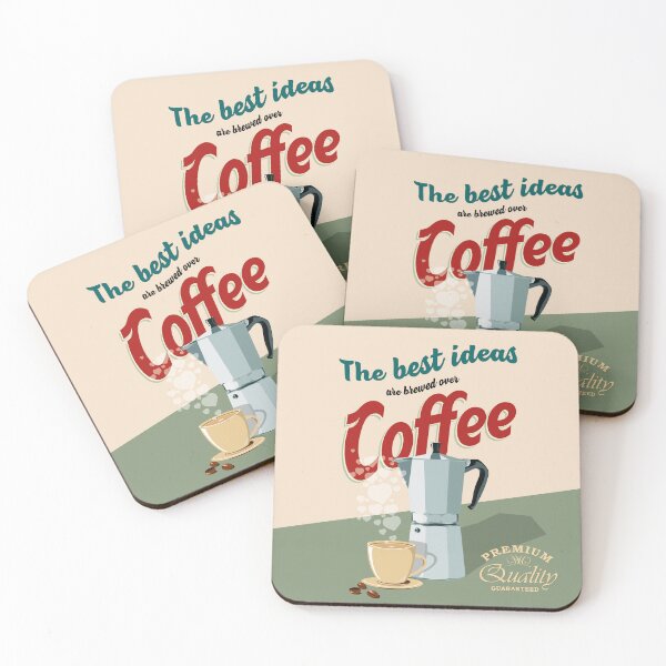 Item preview, The best ideas are brewed over coffee designed and sold by VRMediaDecor.