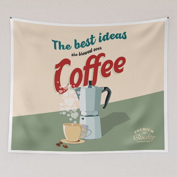 Item preview, The best ideas are brewed over coffee designed and sold by VRMediaDecor.