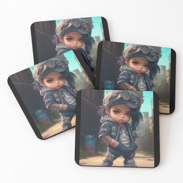 Item preview, Gangster chick cute kid  designed and sold by Gigglyvibes.