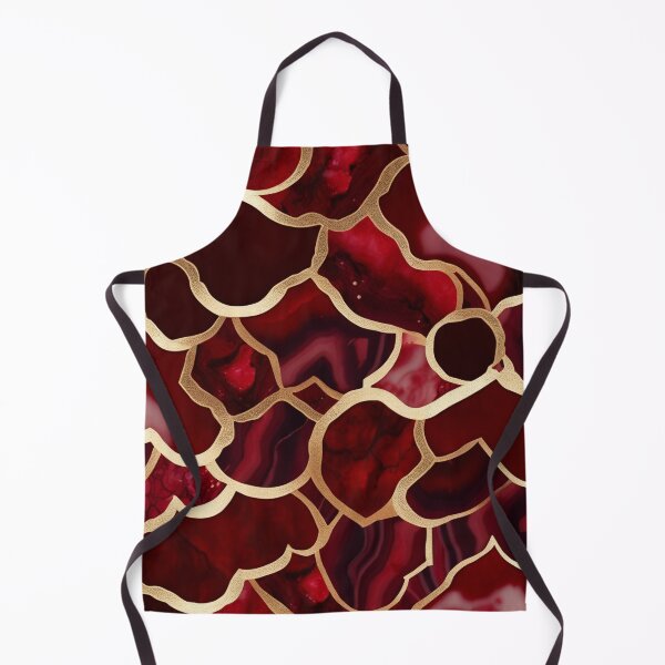 Item preview, Dark Red Marble Geode with Veins of Gold designed and sold by BirdsnStuff.
