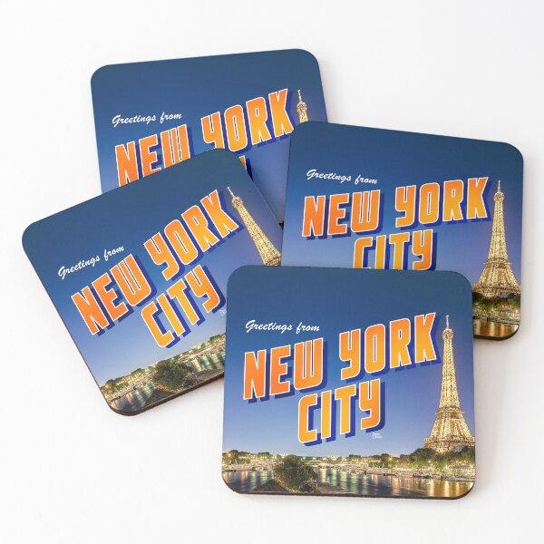 Item preview, Gag Travel Greeting Paris New York City designed and sold by Pava Orava.