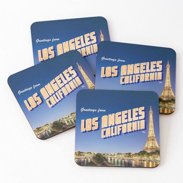 Item preview, Gag Travel Greeting Paris Los Angeles designed and sold by Pava Orava.