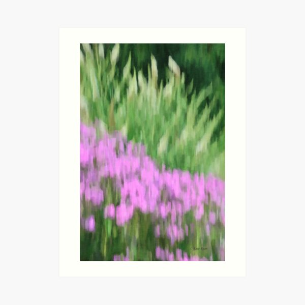 Abstract Purple and Green Flowers Photography - Summer Garden Art Print