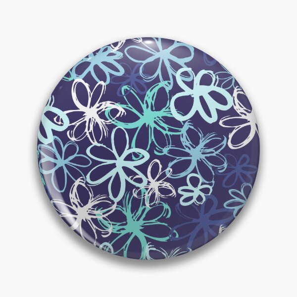 Item preview, Blue Floral Flower Botanical pattern designed and sold by Nicola-Rowe.