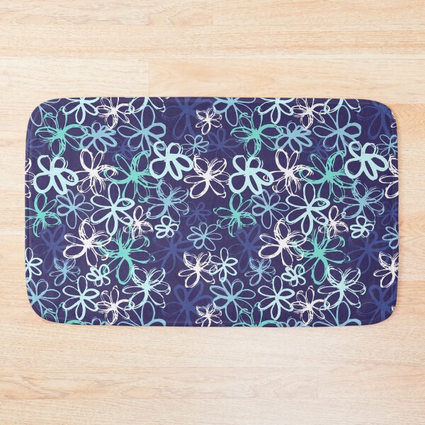 Item preview, Blue Floral Flower Botanical pattern designed and sold by Nicola-Rowe.