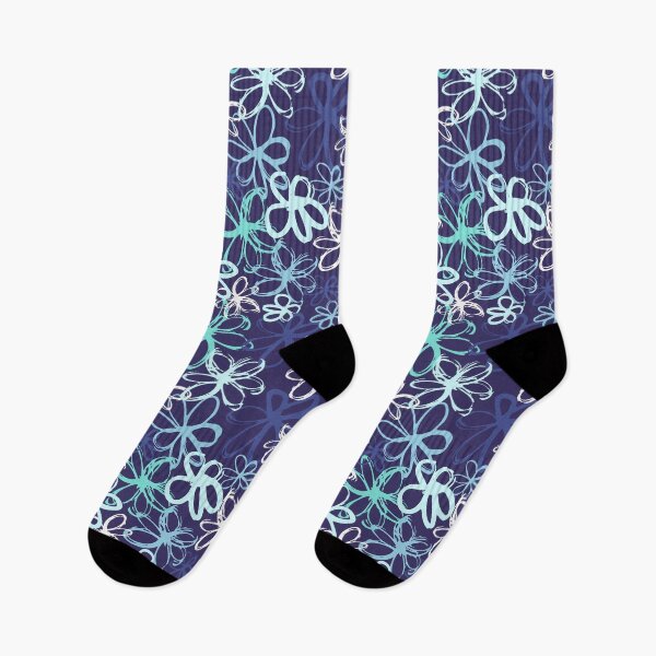 Item preview, Blue Floral Flower Botanical pattern designed and sold by Nicola-Rowe.