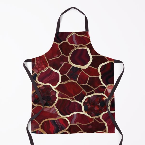 Item preview, Dark Red Marble Geode with Veins of Gold designed and sold by BirdsnStuff.