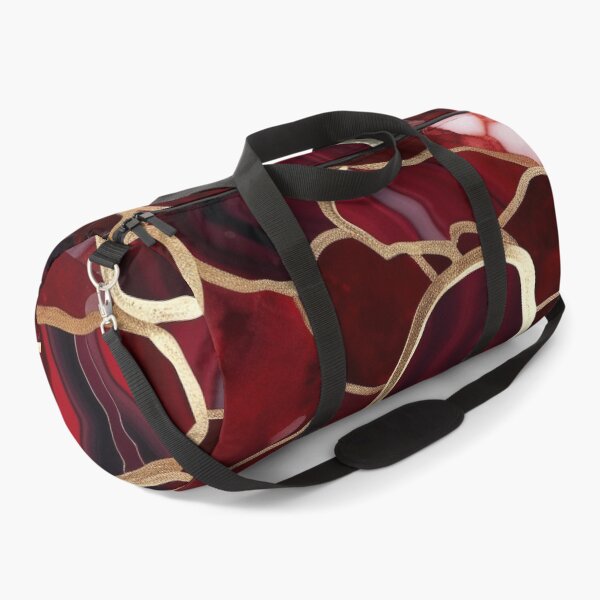 Item preview, Dark Red Marble Geode with Veins of Gold designed and sold by BirdsnStuff.