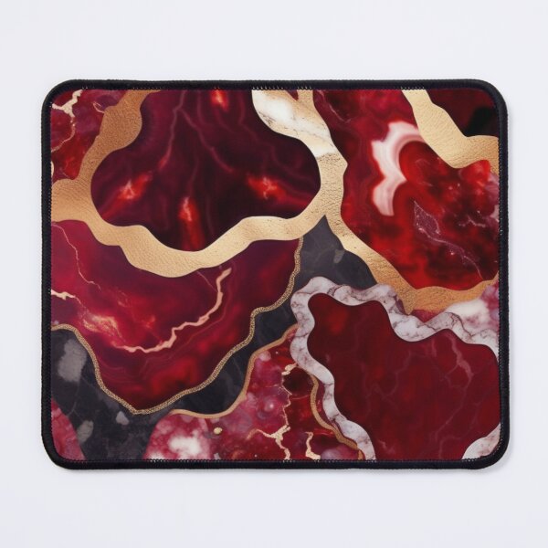 Item preview, Dark Red Marble Geode with Veins of Gold  designed and sold by BirdsnStuff.
