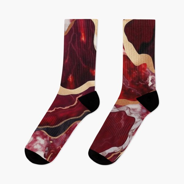 Item preview, Dark Red Marble Geode with Veins of Gold  designed and sold by BirdsnStuff.