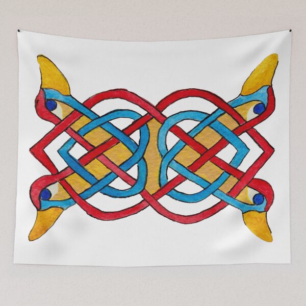 Item preview, Celtic duck tracery designed and sold by Zamen.