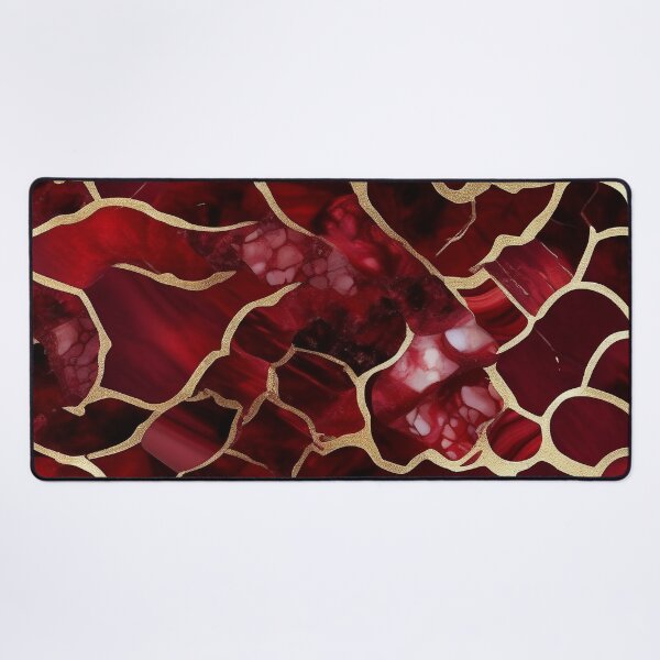 Item preview, Dark Red Marble Geode with Veins of Gold  designed and sold by BirdsnStuff.