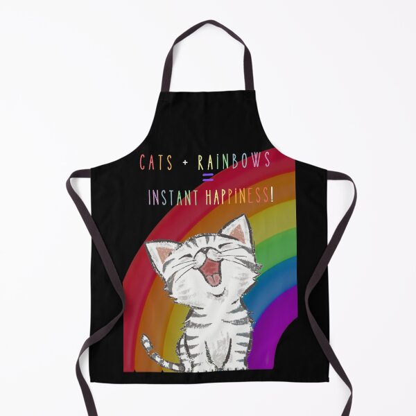 Aperçu de l'œuvre  Chats et arcs-en-ciel = Bonheur instantané créée et vendue par CuteCatsCoffee.