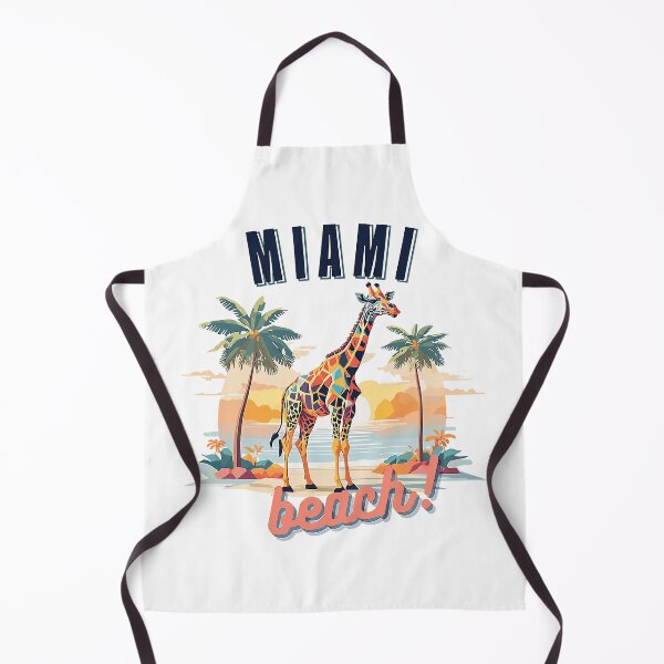 Item preview, Miami Beach Vector Giraffe Design Retro Sunrise Animal Visit Beach Miami Vibe Cool Exotic Animal Beach Day designed and sold by chatzous.