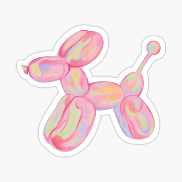 balloon dog pink Sticker for Sale by lilcocostickers