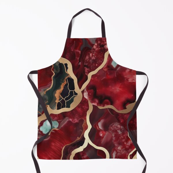 Item preview, Dark Red Marble Geode with Veins of Gold designed and sold by BirdsnStuff.