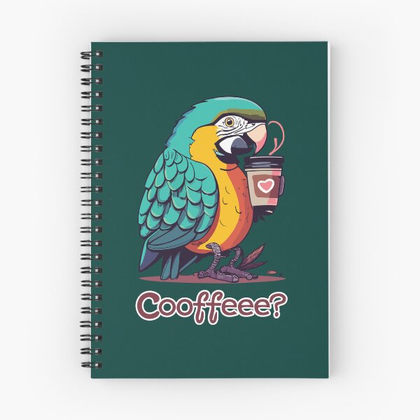 Item preview, Cute macaw inviting you to drink Coffee with word "Coofffeee?" designed and sold by CooffeeeOrTeaaa.