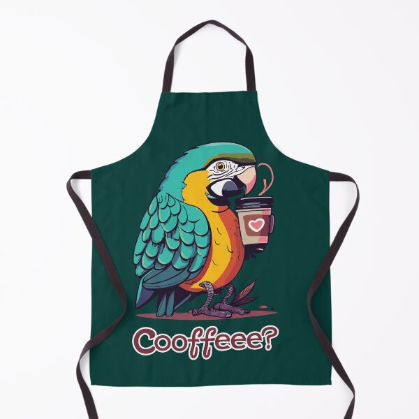 Item preview, Cute macaw inviting you to drink Coffee with word "Coofffeee?" designed and sold by CooffeeeOrTeaaa.