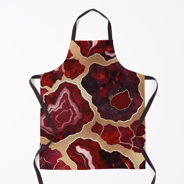 Item preview, Dark Red Marble Geode with Veins of Gold designed and sold by BirdsnStuff.