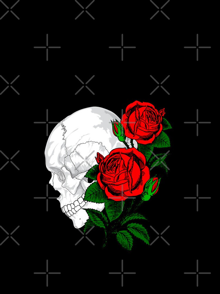 Thumbnail 4 of 4, Samsung Galaxy Phone Case, Skull and Red Roses designed and sold by R2-E2.