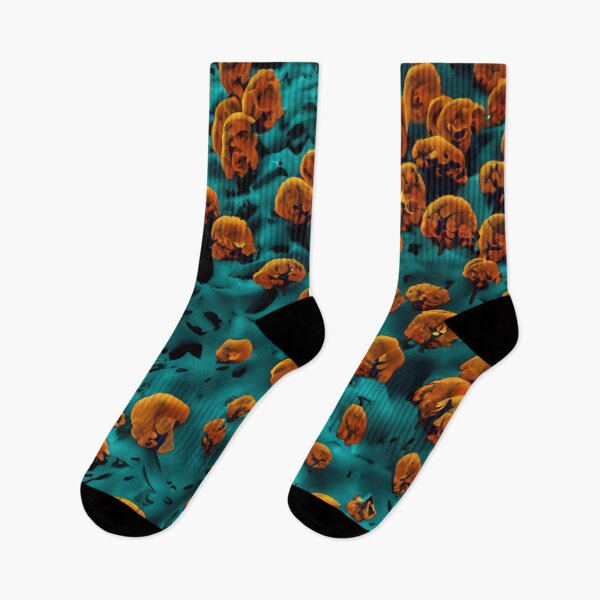 Item preview, Abstract Teal And Golden Pattern Bacteria Microscopic Mushroom Effect designed and sold by Moonsiess.