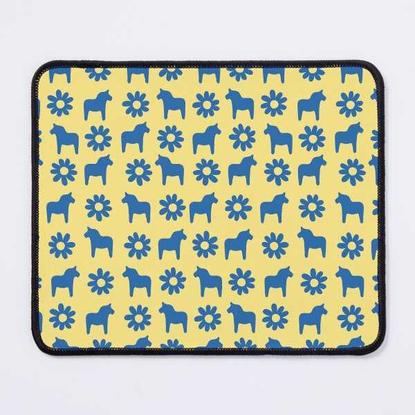 Item preview, Swedish dala horse dalahast dalarna sweden dalahäst sverige dalecarlian yellow blue designed and sold by blomastudios.