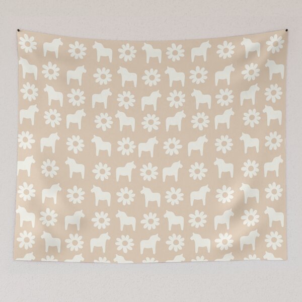 Item preview, Swedish dala horse dalahast dalarna sweden dalahäst sverige dalecarlian beige neutral designed and sold by blomastudios.