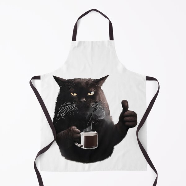 Item preview, Bossy Black Cat Coffee Thumbs-Up designed and sold by Pixel4Art.