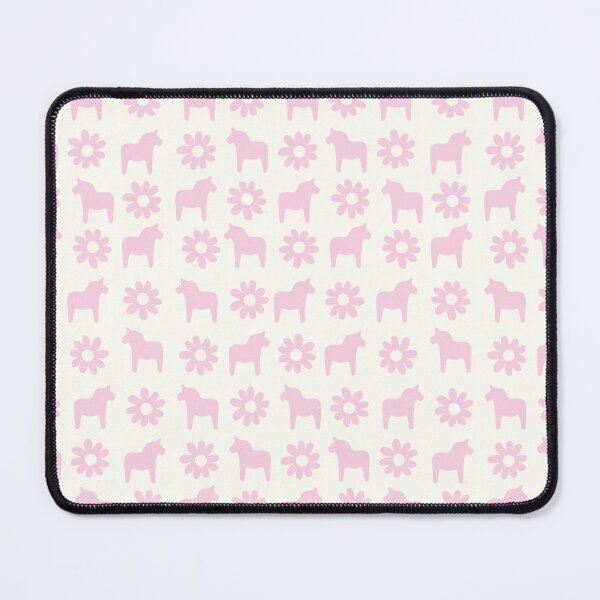 Item preview, Swedish dala horse dalahast dalarna sweden dalahäst sverige dalecarlian cream pastel pink designed and sold by blomastudios.
