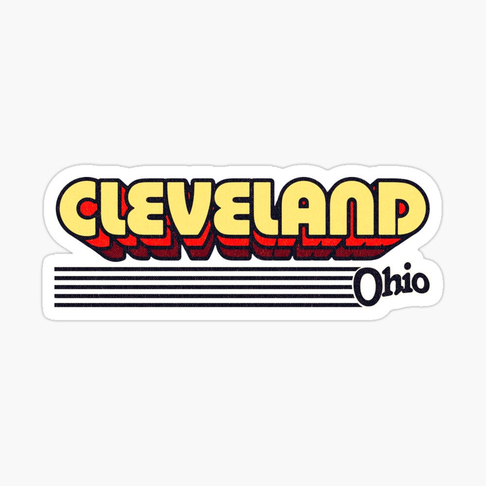 Cleveland, Ohio | Retro Stripes Sticker