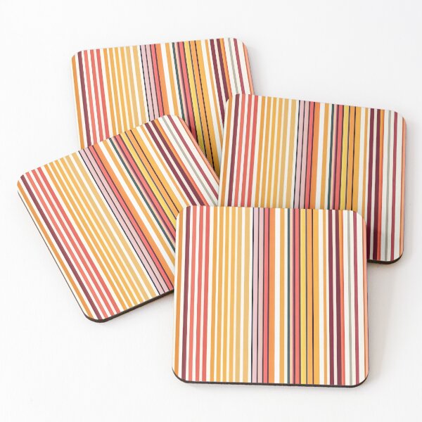 Item preview, Warm-Toned Vibrant Barcode Scanlines Art designed and sold by pattern-atelier.