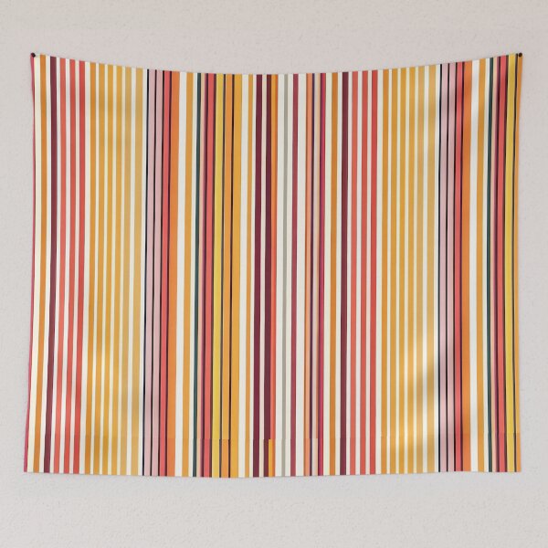 Item preview, Warm-Toned Vibrant Barcode Scanlines Art designed and sold by pattern-atelier.