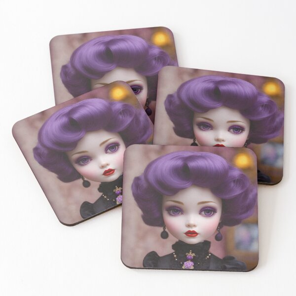 Item preview, Purple Haired Goth Dolly Daydream designed and sold by Tau Tia L Douglass.