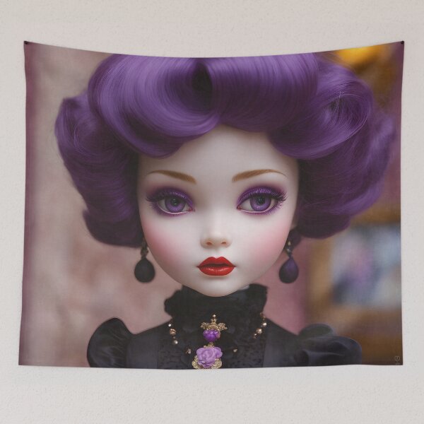 Item preview, Purple Haired Goth Dolly Daydream designed and sold by Tau Tia L Douglass.