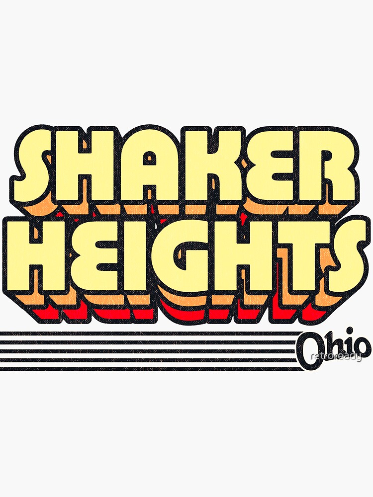 "Shaker Heights, Ohio Retro Stripes" Sticker for Sale by retroready